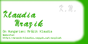 klaudia mrazik business card